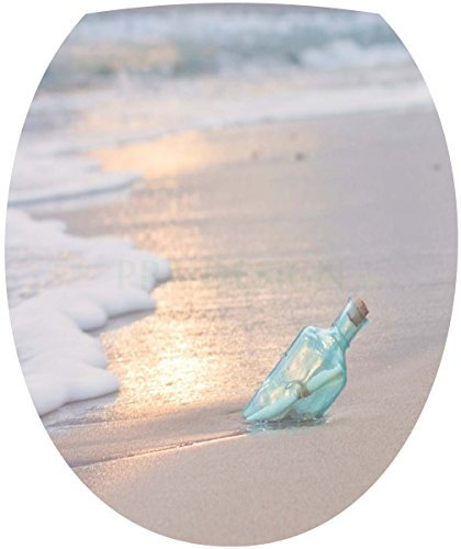 Sticker Autocollant Abattant WC une Bouteille à la mer 35x42cm SAWC0082