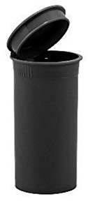 50x 13 Dram / 50ml Pop Top Bottle Stash Containers - BLACK