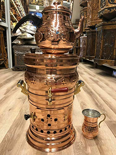 Samovar Teekanne aus Kupfer handgefertigt Samovar Copper1