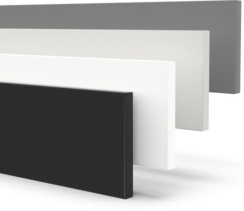 X57 Geschirrspülersockel Sockelleiste 19mm voll-, teilintegriert und nach Maß (Graphitschwarz, 594x95mm)