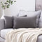 MIULEE Samt Kissenbezug Kissenhülle Dekorative Dekokissen mit Verstecktem Reißverschluss Sofa Schlafzimmer 12x 20 Inch 30 x 50 cm 2er Set Dunkelgrau