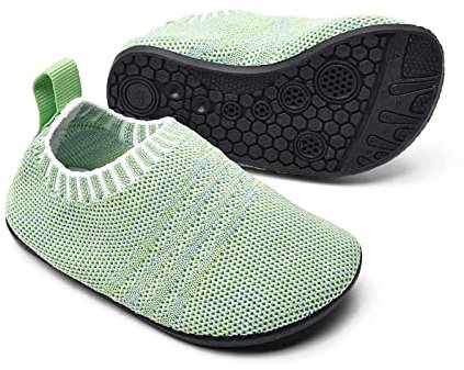 Sosenfer Calzini Pantofole da Casa Bambini Scarpe Interne a Maglia Antiscivolo per Ragazzi Ragazze Slipper Kids Unisex-Pinguolv-30