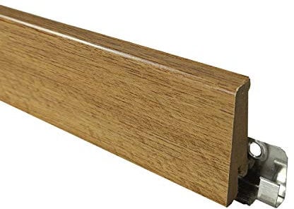 Sockelleiste für Vinylboden Prestige Eiche Natur - Höhe: 58 mm | Tiefe: 18 mm | Länge: 2400 mm - WASSERFEST verleimt (Prestige Eiche Natur, 240 cm | Sockelleiste)