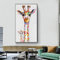 Moxiaa 5D Diamant Painting Bilder Groß Bunte Giraffe DIY Diamond Painting Set Full Groß Crystal Strass Stickerei Kreuzstich Kunst Handwerk Leinwand Wall/Eingang/Büro Dekorationen 80x160cm