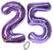 Luftballons Zahl 25, Zahl ballon 25 lila Luftballons 25. Geburtstag deko frau Folienballon 25 Zahlballons 25 lila XXXL 40 Riese Aufblasbar Helium Ballon 25 jahre Geburtstag Deko frauen lila (25)