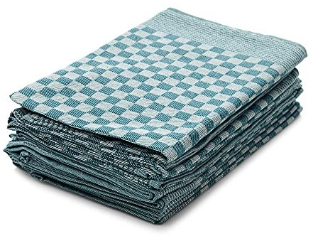 Hometex Premium Textiles 10er Set Zwirn Geschirrtücher | Grubentücher in extra Dicker Qualität - 220 g/m² | 100% Baumwolle sehr saugfähig | ÖKO-TEX 100 Standard | 50 x 70cm Petrol