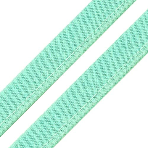 5m Paspelband Stoffband Nähkante Paspelschnur zum Nähen 10mm breit Farbwahl, Größe:10mm, Farbe:minze