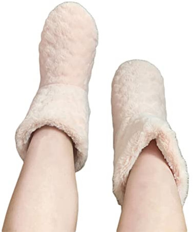 Minetom Pantofole Stivaletto Donna Invernali Babbucce Pelose Chiuse Casa Stivali Peluche Pelo Foderata Pantofola Slippers Ciabatte Antiscivolo Suola A Rosa 41/42 EU
