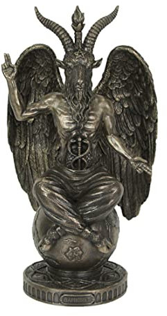 Veronese Design Baphomet Statue aus Kunstharz, 26 cm hoch, Bronze-Finish
