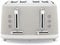 BLACK+DECKER BXTO20080GB 4 Slice Plastic Toaster, Grey
