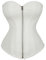 Jutrisujo Korsett Corsage Top Corset Bustier Lack Leder Reißverschluss Damen Halloween Pirat Aprikose XS