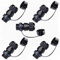 PENGLIN 5 Stück Panel Montage RJ45 Wasserdichte Stecker Cat5/5e/6 Ethernet LAN Kabel Kupplung mit Wasserdicht/Staubkappe Abdeckung für Outdoor-Netzwerk