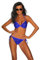 LEOMOSTE Sexy zweiteiliger Damen-Bikini, Badeanzug, Pailletten-String, Triangel-Bikini-Set, Tanga, Badebekleidung, Zum Selbstbinden, Pailletten, blau-glänzend, Large