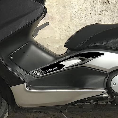 labelbike - KIT ADESIVI Boomerang in RESINA 3D TMAX CARBONIO per YAMAHA T max 500 2001-2007 Nero-Bianco