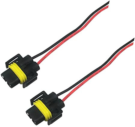 CGEAMDY 2Pcs LED Headlight Fog Light Connector Adapter, H8 H11 Male Socket Connector for Headlights Fog Lights Retrofit Extension Wiring Harness, Car Part Accessories for Headlights Fog Lights