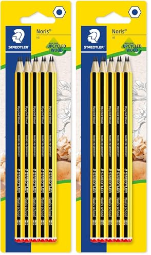 STAEDTLER 121-2 BK10 Noris School Graphite Pencils - HB Degree (Pack of 20),Black