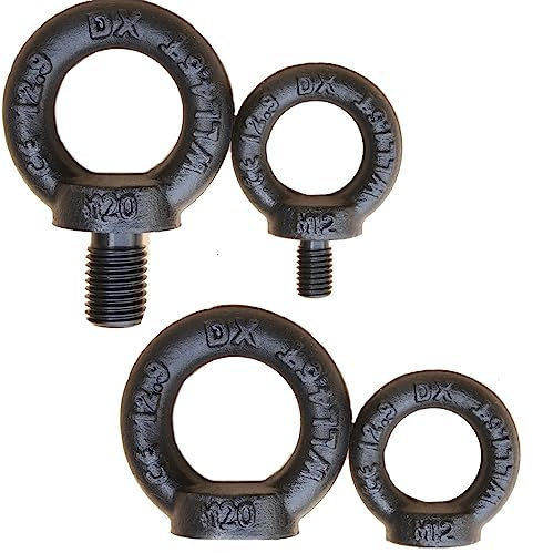 Ringschraube/Ringmutter M6 M8 M10 M12 Schwarz Stahl verzinkt DIN 580/582 Öse (Ringmutter M12)