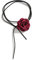 Clataly Handmade Rose Flower Collana Floral flanella Choker Collana Regolabile Wedding Bride Party Compleanno per le Donne Ragazze (Rosso)
