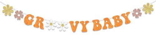 Groovy Baby Shower Dekorationen, Groovy Baby Banner, Groovy Retro Hippie Boho Peace Love 70er Jahre Baby Shower Party Supplies