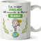 MUGFFINS Tazas Personalizadas para JUBILADA mujer - En Español - Eres Mejor del Mundo - 11 oz / 330 ml - Regalo Personalizable original y divertido