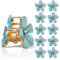 PAITOK Ensemble de mini pinces à cheveux en forme de fleur, pinces à cheveux antidérapantes pour filles femmes,quotidien,fête,mariage,accessoires de coiffure (10 pièces,Bleu)
