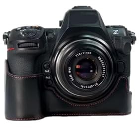 Camera Case Black Oily Leather Protective Half Body Cover Base Case For Nikon Z8 Mirrorless Camera