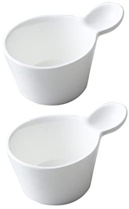 LIFKOME 2st Ketchup-becher Praktische Tasse Vorspeisen-servierplatten Für Miniposter Mini-lebensmittelbehälter Sauce Tassen Soßenboot Soja Weiß Marmelade Milchtopf Keramik