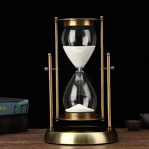 Minuterie sablier 60 Minutes décor Grande Horloge à Sable Montre à Sable 1 Heure Verre