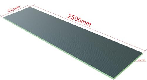 AICA 2500x600x25mm Tablero de respaldo de azulejos de XPS, Tablero de aislamiento impermeable, Panel de construcción