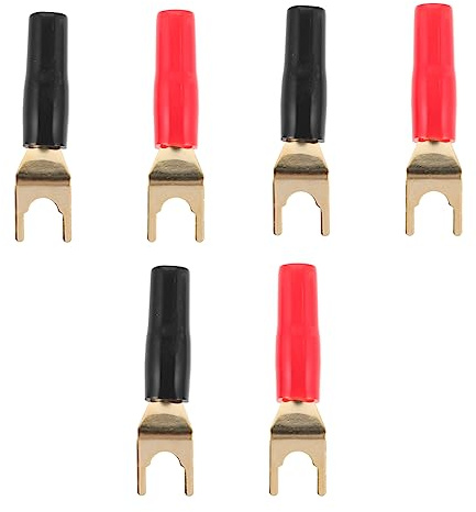 Toyvian 6pcs Banana Plug Connectors for Speaker Male to Rca Male Adapter Speaker y Fork Plugs No Tools Required for High Fidelity Sound