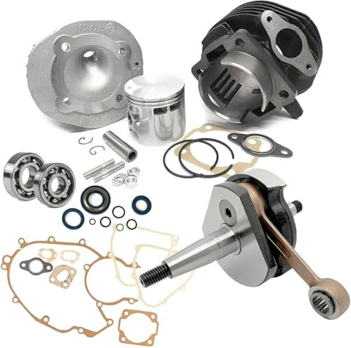 KIT MODIFICA 102 ADATTO PER VESPA 50 SPECIAL PK S XL R L N APE 50 GRUPPO TERMICO CILINDRO DR + ALBERO MOTORE ANTICIPATO + CUSCINETTI PARAOLI E GUARNIZIONI