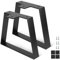 DBREAKS 15cm Trapezförmige Tischbeine, Schwarze Trapez Tischbein Metall Möbelfüße, Tischgestell Tischkufen mit Schrauben, Möbelkufen für DIY-Couchtisch, Nachttisch, Sitzbank