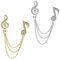 OATIPHO 2pièces Broche Musicale Pour Hommes Avec Design De Note De Musique Pince À Cravate Strass Accessoires De Mode Créatifs Pour Chemises Et Sacs