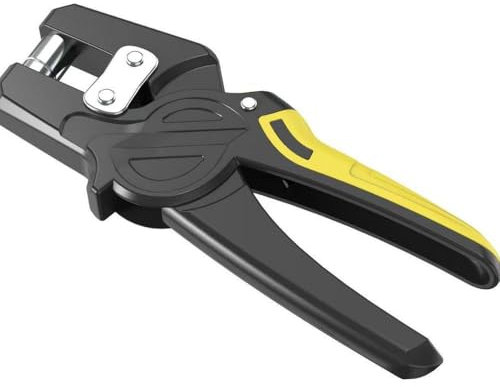 Magnetic Eyelet Punch Kit 10mm Grommet Hole Punch Plier with 400pcs Metal Grommet Eyelets Handheld Hole Punch Plier Suits for Punching Hole of PVC Banners, Tarpaulins, Cardboard, Fabric