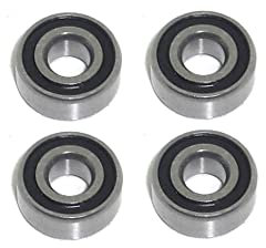 4x Kugellager 4x10x4 mm - MR104 2RS beidseitig gummigedichtet Miniatur Rillenkugellager Chromstahl 4mm Welle - rcbay