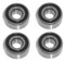 4x Kugellager 4x10x4 mm - MR104 2RS Radial Rillenkugellager Wälzlager rcbay Chromstahl beidseitig gedichtet für 4mm Welle