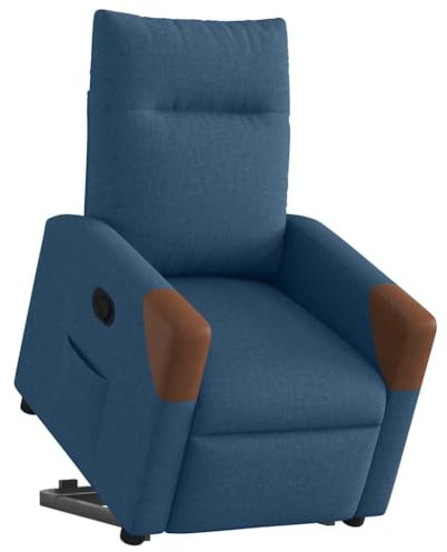 vidaXL Relaxsessel mit Aufstehhilfe Blau Stoff