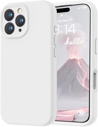LOVE 3000 Designed for iPhone 16 Pro Max Case, Premium Silicone with [Soft Anti-Scratch Microfiber Lining] Shockproof Protective Phone Case for Lanyard 6.9, White