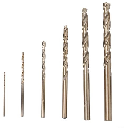 6pcs M35 Cobalto HSS Broca Set 1-6mm Grado Profesional Metal Herramientas de Perforación para Acero Inoxidable Hierro Aluminio