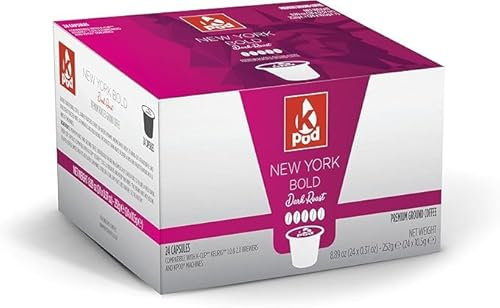 KPod Coffee Pods, Compatible with Keurig, K-Cup (4 x 24) (96 Pods, New York Bold)