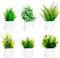 BBWELL 6 Piezas Plantas Artificiales,Planta Artificial Pequeña,Planta Pequeñas Sintéticas de Plástico Decorativas,Plásticos Mini Plantas Falsas para Mesa Estante Baño Oficina Casa Decoración