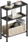 Table d'appoint étroite à 3 étages - Table de chevet étroite avec espace de rangement - Canapé d'appoint pour pièces étroites - Petite table pour salon, chambre à coucher, cuisine et balcon - Noir