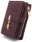 GOUNNU Portefeuille Femme en Cuir PU Petit Porte Monnaie Blocage RFIDFeuilles pour Femme Pochette 17 Emplacements de Cartes et Zippé Porte à Monnaie Porte Feuilles pour Femmes Court (Rouge Vin)