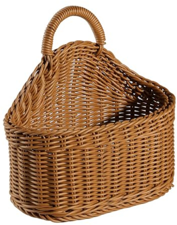 Hanging Jute Basket - kleinar Wandorganisator, tragbare gewebte Boho -Dekorkörbe | Rustikales Lagerstück, minimalistischer Kunst, im Küchenbadezimmer Schlafzimmer Wohnzimmer