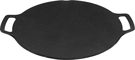 Drfeify Korean Round Grill Pan Effizientes Kochen Schnell für Haus Im Koreanischen Stil Im Outdoor BBQ Grill Pan Aluminiumlegierung (29cm)