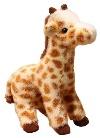 TTETTZ Giraffe Stofftier Plüschpuppe Plüschtier Kuscheltier Tierfigur mit Eleganter Fleckenzeichnung Und Weicher Pp Füllung für Babyzimmer Schlafzimmer Wohnb, S