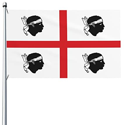 Yard Flaggen Sardinien, Italien Garten Fahnen Durable Feiertage Flags Langlebig Hanging Flag Für Haus Parade Karneval 90X150 CM