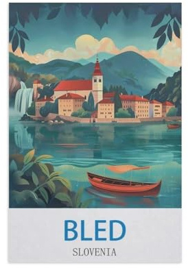 Jigsaw Puzzle 1000 Pieces for Adults，Bled Slovenia，Large Puzzle Game Artwork for Adults Teens（38x52cm）-GC19