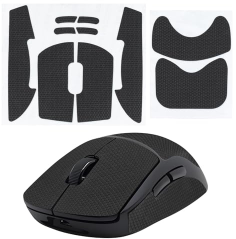 Mouse Grip Tape für Logitech G Pro Wireless 1 & 4, rutschfest Rundumschlag PU Maus Griptape Selbstklebend, Schweißabsorbierend und Ultradünn Atmungsaktiv Gaming Maus Zubehör Ultradünn
