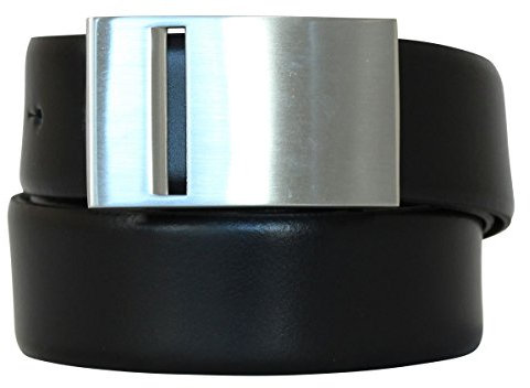 Brazil Lederwaren Anzuggürtel mit Koppelschließe 3,5cm | Glatter Ledergürtel 35mm | Anzug-Gürtel mit massiver Koppelschließe | Braun 100cm